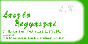 laszlo megyaszai business card